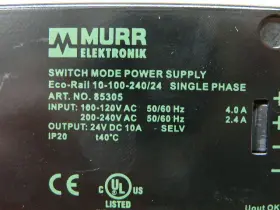 Murr Elektronik 10-100-240/24 Eco-rail Dc Power Supply #3