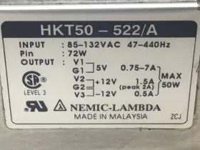 Hkt50-522 Nemic-lambda Hkt50-522/a Power Supply Used #127816 #3