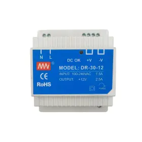 Dr-30-12 Nofuel Din Rail Mount Ac-dc Switching Power Supply 12v 2.5a 30w Us Stock