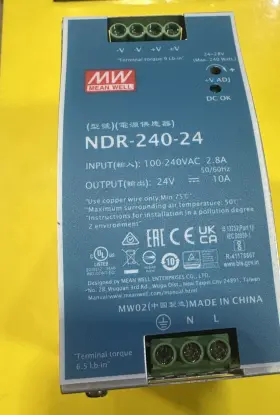 Ndr-240-24v Nofuel 10a Industrial Dc Power Supply 240w Ndr-240-24 Input 100v-240v Output 24v Din M