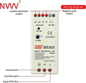 Mdr-60-24 Nvvv Ac To Dc Din-rail Power Supply 24v 2.5 Amp 60w #3