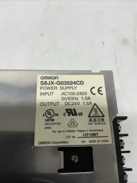 S8jx-g03524cd Omron Power Supply Missing Screw Cover W-604