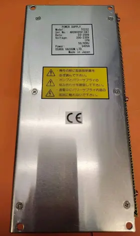 Tc222 Osaka Vacuum Pfeiffer Power Supply 200-230v 1 Ph Tc 222