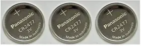 Cr2477 Panasonic Three 3 Bulk Cr 2477 3v Lithium Coin Cell Battery Exp 2035