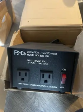 Iso-300 Phc 300va /watts Ac Isolation Transformer With Pass-through Grounding
