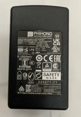 Poe16r-1afg6-2-r Phihong Universal Poe Injector 15.4w Wall Plug Gigabit - 1g 802.3af Single Port