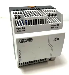 2868583 Phoenix Contact Step-ps/1ac/12dc/5 Din Rail Mount Power Supply - Clean