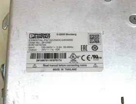 2910587 Phoenix Contact Power Supply 100-240v 3.2a 50/60hz Ps/1ac/24dc/240w/ee #3