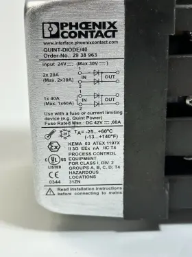 Phoenix Contact Quint-diode/40 Power Supply Redundancy Module Input 24v #3