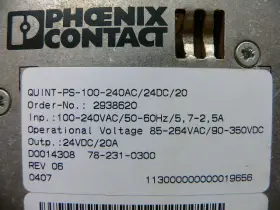 Quint-ps-100-240ac Phoenix Contact Quint-ps-100-240ac/24dc/20 Power Supply #3