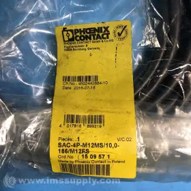 Sac-4p-m12ms Phoenix Contact Sac-4p-m12ms/10 0-186/m12fs 10m Sensor Cable Fnfp