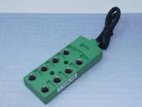 8-l-100pur Phoenix Contact Sacb-8/ 8-l-10 Sco Sensor /actuator Box M12 Speedcon 8 Slot