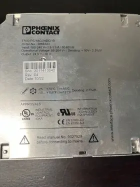 Trio-ps-1ac Phoenix Contact Trio-ps-1ac/24dc/10 Power Supply 100-240vac 24vdc 10a #3
