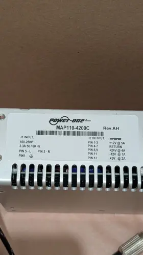 Map110-4200c Power-one Rev.ah Supply 100-250v Ac With Custom Cables And Xlr