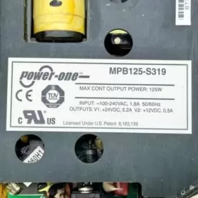 Mpb125-s319 Power One Power-one 125w Open Frame Supply 24vdc 12vdc Tested #2