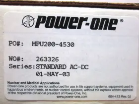 Mpu200-4530 Power-one New Supply Unit Standard Ac-dc 200w Module Oem #3