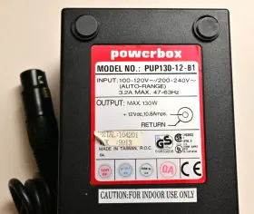 Pup130-12-b1 Powerbox 130w Dc Power Supply 12v 10.8a 100-240vac 3-pin Xlr #2