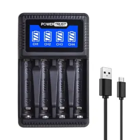Powertrust 658906282824 Aa Aaa Battery Charger With Usb Cable For Ni-mh Rechargeable Batteries