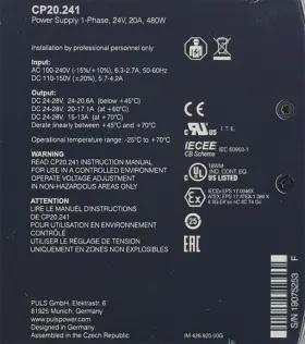 Cp20.241 Puls Dimension 24v 20a 480w Power Supply #3