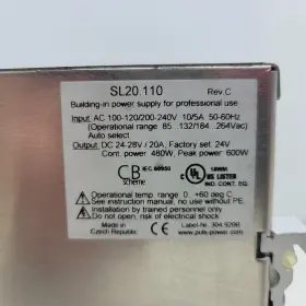 Sl20.110 Puls Power Supply Sl-20 Input 120/240vac 10/5a Output 24v-dc 20a 600w #2