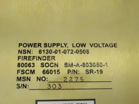 T223780 Raytheon Sr-19 Low Voltage Power Supply #3