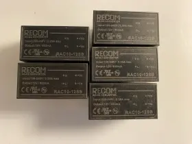Rac10-12sb Recom Lot Of 5 Ac-dc Pcb Mount Power Supply 12v 833ma