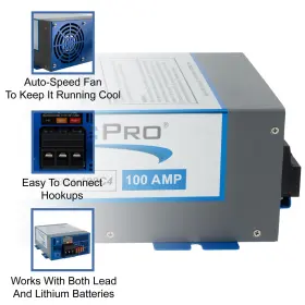 Recpro 193652043577 Rv Converter 100 Amp Power And Battery Charger 4 Stage #3