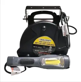 Lg3050 Reelcraft 50ft Led Light Cord Reel Industrial Shop Garage - Open Box