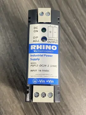 Psp12-dc24-2 Rhino Automation Direct 24w Industrial Power Supply 18-75vdc Input 12vdc Output Usa #2