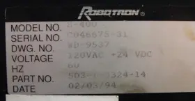503-1-0324-14 Robotron Power Supply S400 S 400