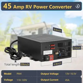Saree 669416254171 Pm4 45a Rv Power Converter With Built-in 4 Stage Smart Battery Charger For 11 #2
