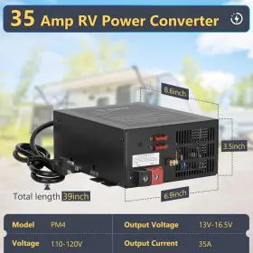 Saree 669416254188 Rv Converter 35amp With Built-in 4 Stage Smart Battery Charger For 110vac To #2