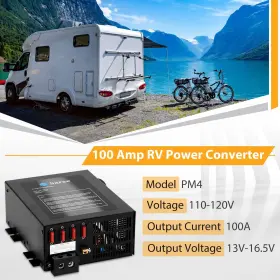 Saree 752574805092 Pm4 100a Rv Power Converter 110v Ac To 12v Dc 100 Amp Supply Built-in 4 S #3