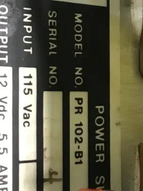 Pr102-b1 Sci Power Supply Used #144340 #3