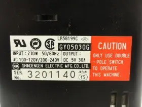 Gy05030gn Shindengen 202947 Parts Only Power Supply 100-120vac 3.6a In #2