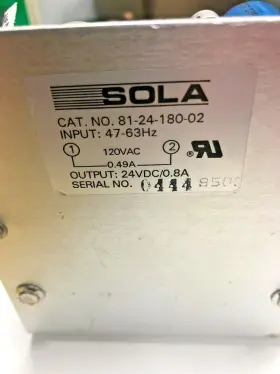 81-24-180-02 Sola 120vac / 24vdc Power Supply #2