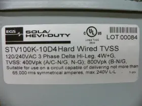 Stv100k-10d4 Sola/egs Surge Protector #3