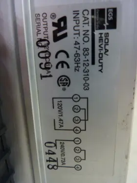 83-12-310-03 Sola Electric Power Supply Used #50149 #3