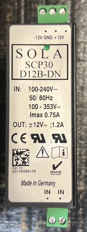 Scp30-d12b-dn Sola Switching Power Supply Scp30d12bdn