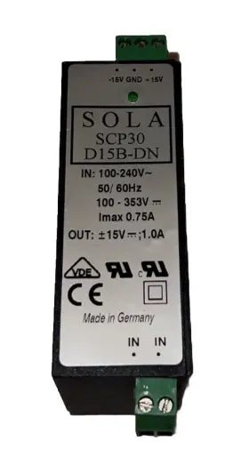 D15b-dn Sola Scp30 Power Supply In 100-240vac / 353vdc Out 15v 1.0a