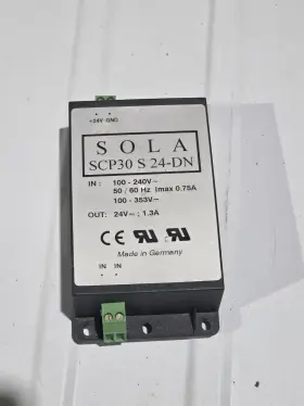 S24-dn Sola Spc30 Power Supply Input 100-240 Vdc 0.75 Amp Output 24 1.3