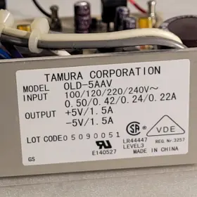 2p-p1-0138b Tamura Old-5aav Power Supply Input 100v 120v 220v 240v 0.50a 0.42a #2