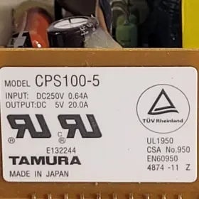 Cps100-5 Tamura 4874-11 Power Supply Input Dc 250v 0.64a Output 5v 20a Z #2