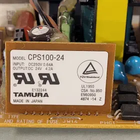 Cps100-24 Tamura 4874-14 Power Supply Input Dc 250v 0.6a Output 24v 4.2a Z #2
