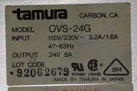 Ovs-24g Tamura E140527 / Ovs24g Dc Power Supply 24v/8a #3