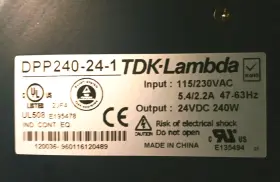 Dpp240-24-1 Tdk Lambda 115-230vac X 24vdc 10a 240w Power Supply Powers Up #2