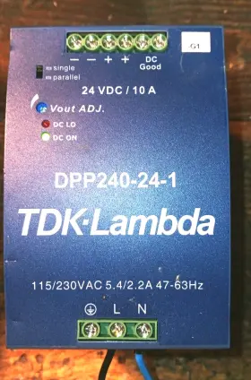 Dpp240-24-1 Tdk Lambda 115-230vac X 24vdc 10a 240w Power Supply Powers Up