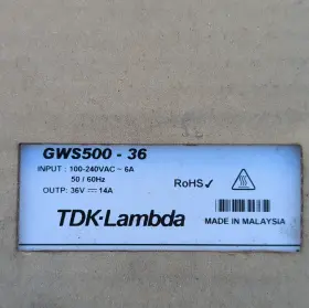 Gws500-36 Tdk-lambda Power Supply 36v 14a 100-240v Ac Industrial Silver