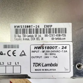 Hws1800t-24 Tdk-lambda Industrial Smps 24v 75a 1800w Power Supply Silver