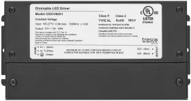 L-12dch60x1-1 Tresco 12vdc 60w Industrial Wall Dimmable Hardwire - Black